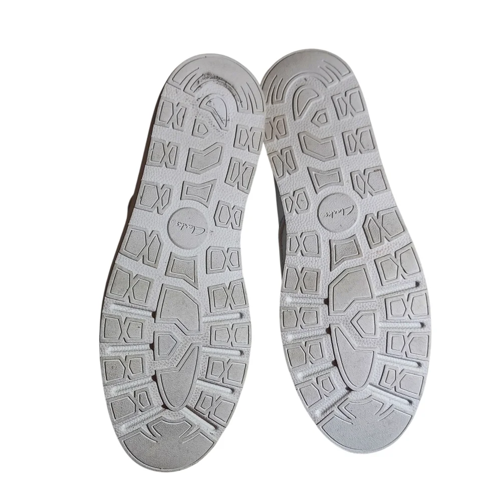Clarks Off White/White Platform Oxford Lace Up Derby Shoes Leather Womens
